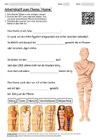 Vorschau - Arbeitsblätter - Lernposter + Arbeitsblatt "Mumie" + Onlineübung & MP3 + Mindmap + Infografik - Seite 1