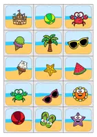 Vorschau - Spiele - Summer/ Sommer - Paare finden - Englischunterricht - Seite 1