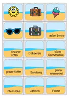 Vorschau - Spiele - Sommer - Paare finden - Spiel für die Klasse oder für Stationen - Seite 2