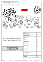 Vorschau - Arbeitsblätter - Summer/ Sommer - Englische Lesespur - 3fach differenziert - Seite 1