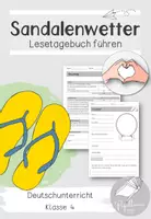 Vorschau - Arbeitsblätter - Lesebegleitheft zu "Sandalenwetter": Arbeitsblätter und Lesetagebuch - Deckblatt