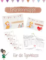 Vorschau - Arbeitsblätter - Krankenmappe / Krankenpost für die Tigerklasse - Deckblatt