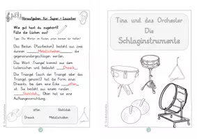 Vorschau - Arbeitsblätter - Materialpaket Das Orchester - die Schlaginstrumente - Seite 3