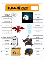 Vorschau - Stationenlernen - Französisch Klammerkarten Halloween - Seite 3