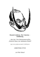 Vorschau - Arbeitsblätter - Deutsch Lektüren - H.Mann - Der Untertan - Arbeitsblatt zur 3sat Doku - Deckblatt