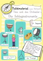 Vorschau - Bildkarten - Tafelmaterial Tina und das Orchester Schlaginstrumente - Deckblatt