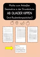 Vorschau - Arbeitsblätter - Quaderkippen mit Kaubonbonpäckchen - Deckblatt