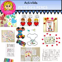 Aperçu - Matériel pour travaux manuels / dessin - Activités FÊTE DES PERES - Page de couverture