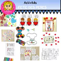 Aperçu - Matériel pour travaux manuels / dessin - Activités FÊTE DES PERES - Page 2