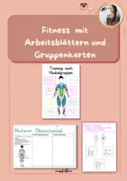 Vorschau - Arbeitsblätter - MUSKELN Gruppenkarten + Arbeitsblätter *EDITIERBAR - Deckblatt
