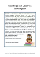 Vorschau - Fördermaterial/Inklusion - Schrittfolge zum Lösen von Sachaufgaben - Tafelkarten und Spickzettel für SuS - Deckblatt