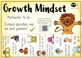 Vorschau - Mal- und Bastelvorlagen - Growth Mindset To-Go - Mutmacher Wachstumsdenken FREEBIE - Seite 3