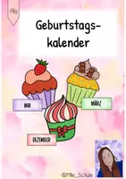 Vorschau - Poster - Geburtstagskalender Cupcakes - Deckblatt
