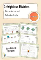 Vorschau - Stationenlernen - Rechenkartei: Schriftliche Division - ZR 1000 - Deckblatt