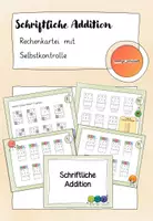 Vorschau - Stationenlernen - Rechenkartei: Schriftliche Addition - ZR 1000 I (Mit und ohne Überschreitung) - Deckblatt