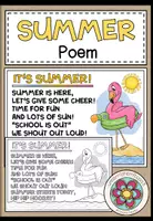 Vorschau - Arbeitsblätter - SUMMER - Poem (Gedicht für den Englischunterricht) - Deckblatt