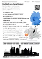 Vorschau - Arbeitsblätter - Arbeitsblatt "München" + Onlineübung & MP3 + Mindmap + Infografik - Deckblatt