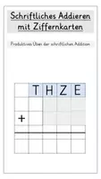 Vorschau - Unterrichtsreihen - Einheit - Schriftliches Addieren mit Ziffernkarten (schriftliche Addition) - Deckblatt
