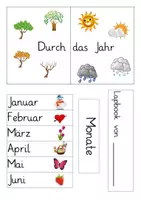Vorschau - Arbeitsblätter - Durch das Jahr: Lapbook - Sachunterricht / DaZ - Kl. 3/4 (Kalender & Zeit) - Seite 2