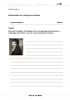 Vorschau - Arbeitsblätter - Heinrich von Kleist - Arbeitsblätter mit Lösungen - Deckblatt