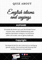 Aperçu - Jeux - Quiz sur les idiomes et dictons (anglais) - Page de couverture