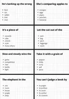 Aperçu - Jeux - Quiz sur les idiomes et dictons (anglais) - Page 2