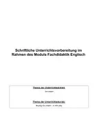 Vorschau - Stundenentwürfe - Materialpaket Unterrichtsentwürfe Englisch Grundschule - Deckblatt
