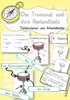 Vorschau - Arbeitsblätter - Arbeitsblätter die Trommel und ihre Bestandteile - Deckblatt