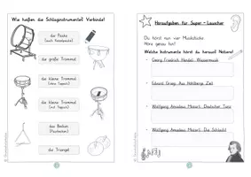 Vorschau - Arbeitsblätter - Das Orchester - die Schlaginstrumente Mini-Heftchen Musik Grundschule - Seite 3