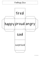 Vorschau - Arbeitsblätter - Englisch AB Feelings dice feelings/Würfel Spiel - 4 Versionen - Seite 1