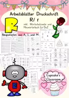 Vorschau - Arbeitsblätter - Sparpaket Arbeitsblätter Buchstaben A - Z Druckschrift, Buchstabeneinführung, DaZ, Deutsch - Seite 1