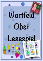 Vorschau - Spiele - Wortfeld Obst Lesespiel - Deckblatt