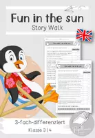 Vorschau - Arbeitsblätter - Fun in the sun | Story Walk | Lesespaziergang Englisch - Deckblatt