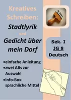 Vorschau - Stundenentwürfe - Kreatives Schreiben: Stadtlyrik selbst verfassen, Gedichte schreiben, sprachliche Mittel - Deckblatt