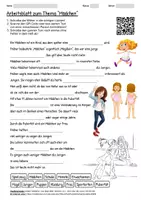 Vorschau - Arbeitsblätter - Arbeitsblatt "Mädchen" + Onlineübung & MP3 + Infografik - Deckblatt
