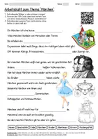 Vorschau - Arbeitsblätter - Lernposter + Arbeitsblatt "Märchen" + Onlineübung & MP3 + Mindmap + Infografik - Seite 1