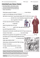 Vorschau - Arbeitsblätter - Arbeitsblatt "Mönche" + Onlineübung & MP3 + Infografik - Deckblatt