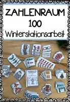 Vorschau - Arbeitsblätter - Winterstationsarbeit im Zahlenraum 100 - Deckblatt