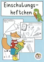 Vorschau - Arbeitsblätter - Einschulungsheftchen, Einschulung Klasse 1, Schulstart, Einschulung Mini Heft - Deckblatt