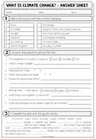 Vista previa - Hojas de trabajo - What is CLIMATE CHANGE? - Reading Comprehension (2-times differentiated + Conversation Strips) - página 3