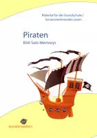 Vorschau - Spiele - Lese Merkspiel Piraten - Memo Spiele (4 Stück) - Bild-Satz-Zuordnung - Deckblatt