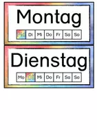 Vorschau - Mal- und Bastelvorlagen - Tafelkalender/Dauerkalender auf Deutsch - Seite 1