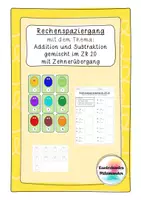 Vorschau - Arbeitsblätter - Rechenspaziergang "Addition und Subtraktion im Zahlenraum 20 mit Zehnerübergang" - Deckblatt