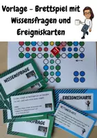 Vorschau - Spiele - Vorlage - Brettspiel mit Wissensfragen und Ereigniskarten - Deckblatt
