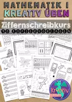 Vorschau - Arbeitsblätter - Ziffernschreibkurs | die Ziffern 0 bis 9 schreiben lernen - Deckblatt