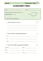 Vorschau - Arbeitsblätter - Klassenarbeit Fabeln (Hauptschule/Grundkurs) - Seite 1