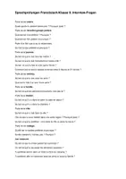 Vorschau - Arbeitsblätter - Interview-Fragen für Sprechprüfung / DELF Französisch A2/A2+ - Deckblatt
