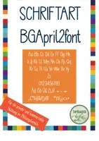 Vorschau - selbst erstellte Schriftarten - Schriftart BGApril2font für die kommerzielle Nutzung - Deckblatt