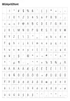 Vorschau - selbst erstellte Schriftarten - Schriftart BGApril2font für die kommerzielle Nutzung - Seite 1