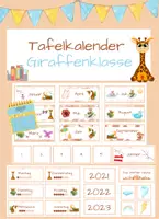 Vorschau - Mal- und Bastelvorlagen - Giraffenklasse - Deckblatt